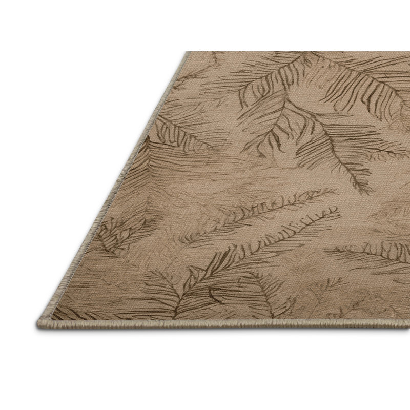 Machine Washable Nature Brown Area Rug, Rectangle 8' x 10'