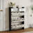 3-Door Shoe Cabinet With S 2-Drawers,Pvc Door With Shape,Large Space For Storage