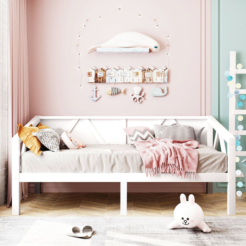 Twin Size White Daybed, Clean Design For Bedroom Or Living Space, Solid Pine Legs, Ample Storage Space With An Air Of Elegance, Ideal Resting In Various Rooms, Support