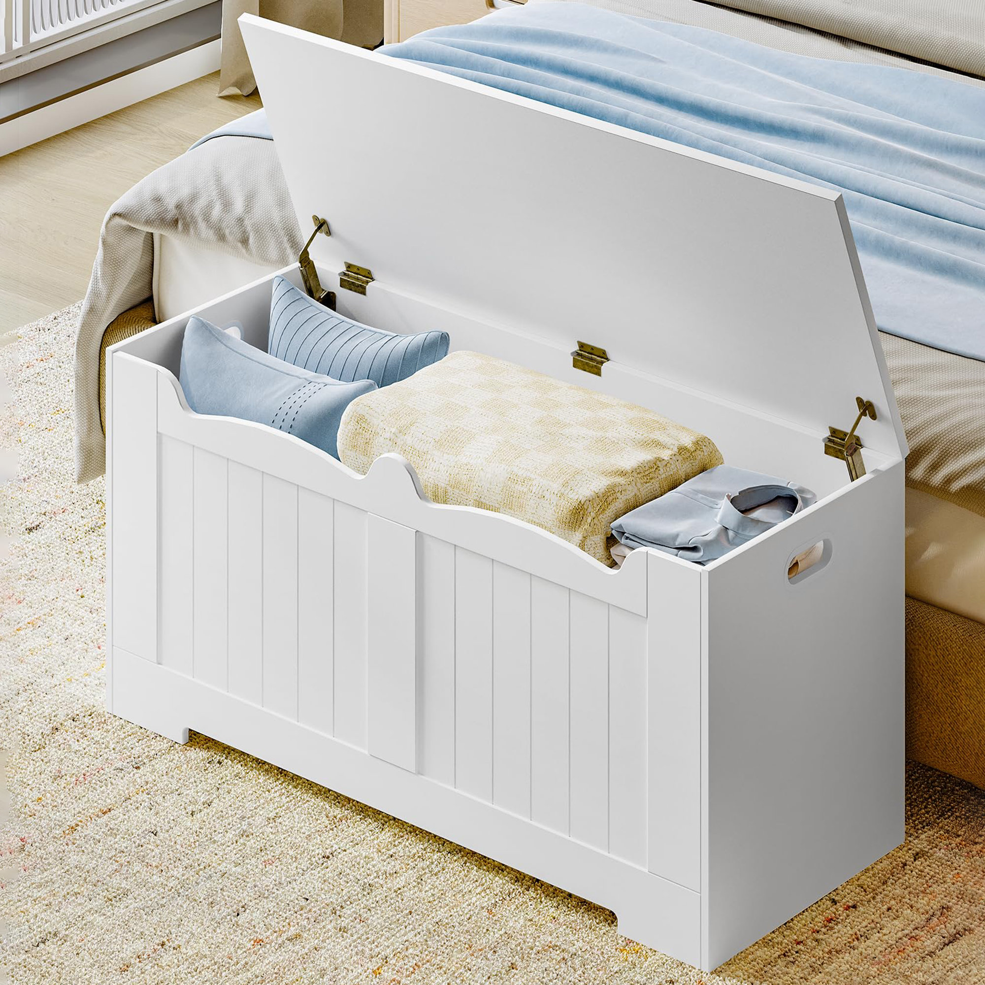 Ophelia & Co. Coffre de rangement 39,4 po, coffre de banc de rangement ...