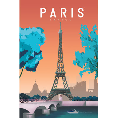 «Paris France» par Omar Escalante, impression sur toile tendue