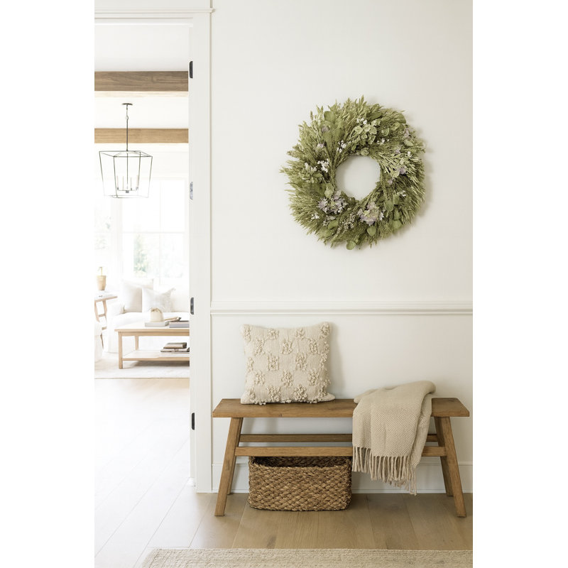 Dried Kent Beauty and Eucalyptus Spring Wreath, 22" W x 22" H x 5" D