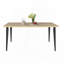 Table de salle à manger moderne 63 po avec plateau en bois stratifié et pieds en fer antirouille pour 6 à 8 personnes