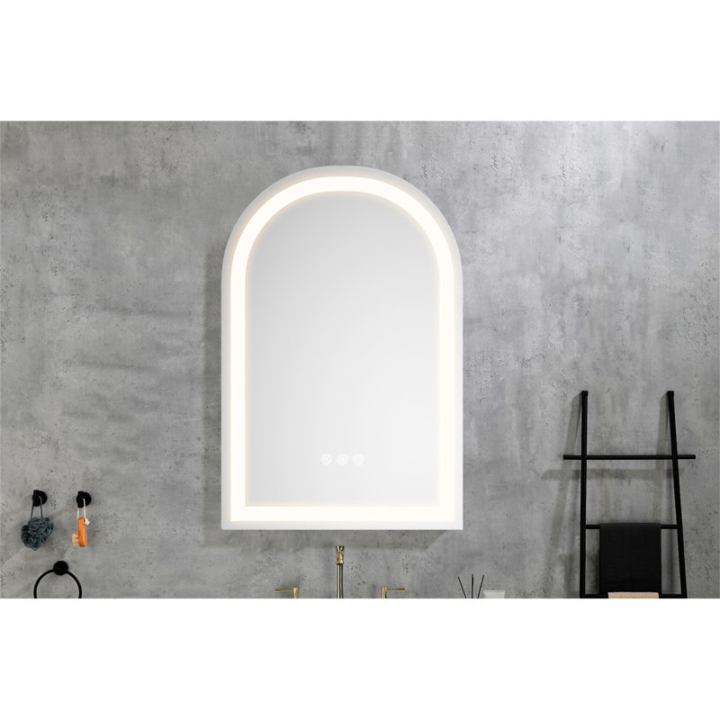 32*20 LED Lighted Bathroom Wall Mounted Mirror With High Lumen+Anti-Fog Separately Control+Dimmer Function, 30" x 20"