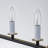 5-light Black/Gold Rectangular Kitchen Island Chandelier