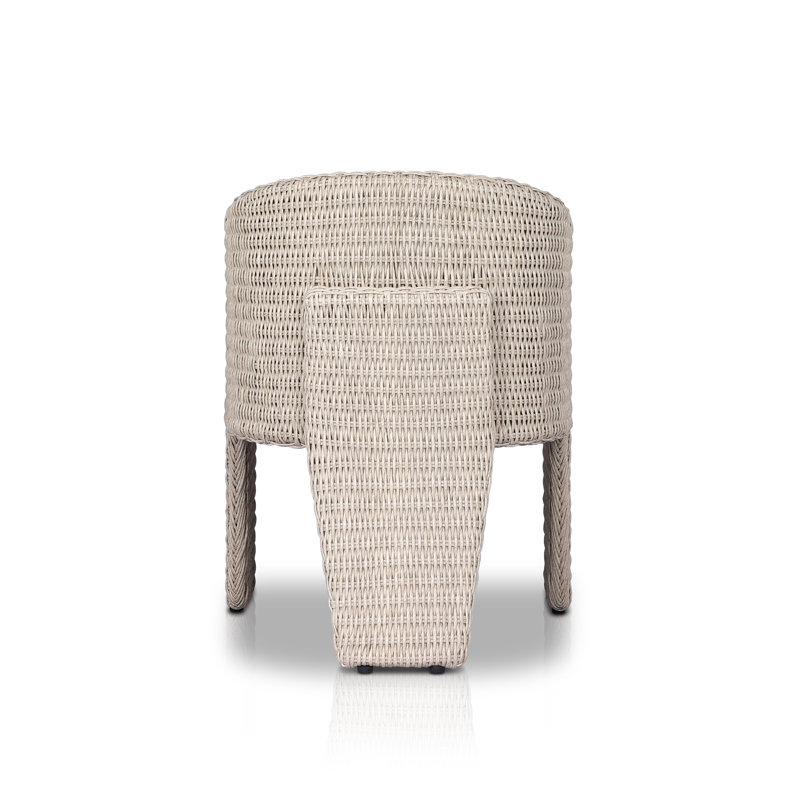 Fae Outdoor Dining Armchair, Vintage White/White