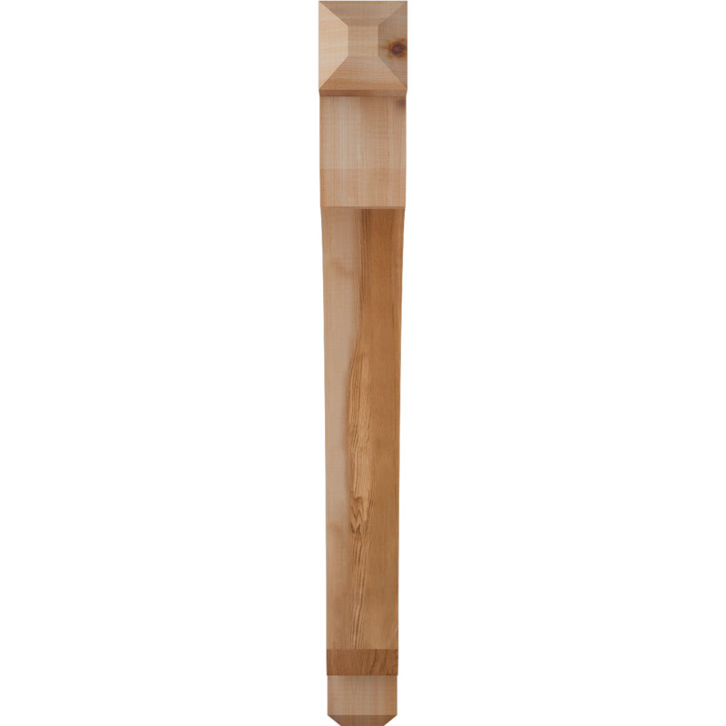 H Support en bois / corbeau, Western Red Cedar (Smooth), H 38 po x l 3,5 po x P 32 po