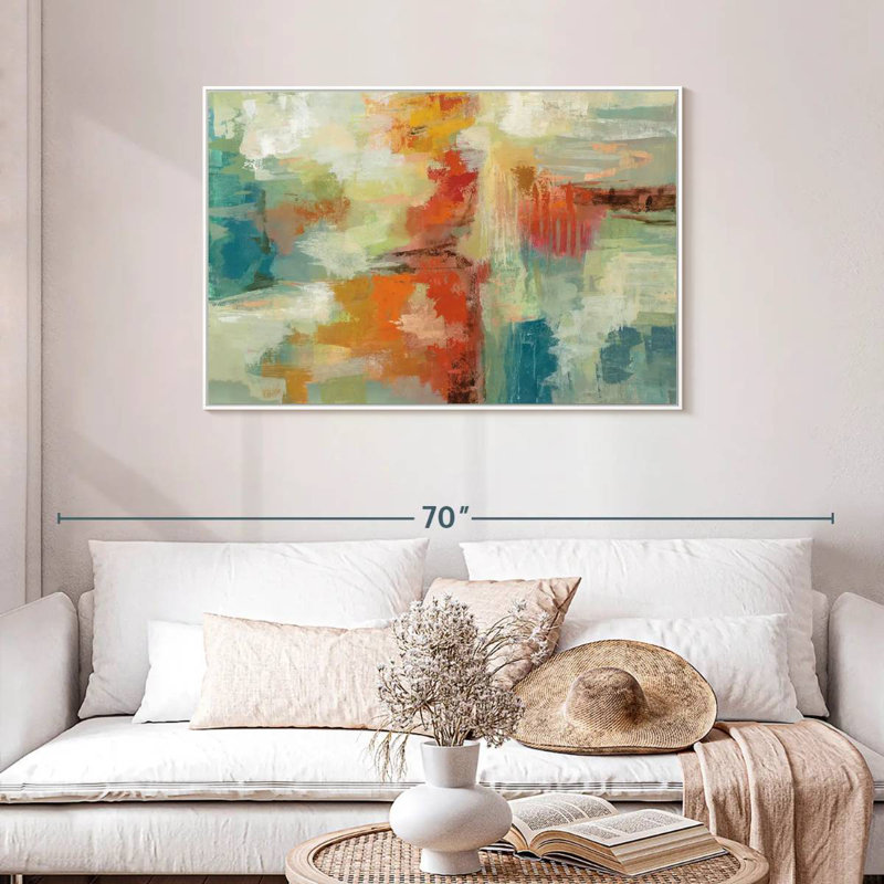 Récif de corail, Cadre flottant blanc, 43 po x 29 po