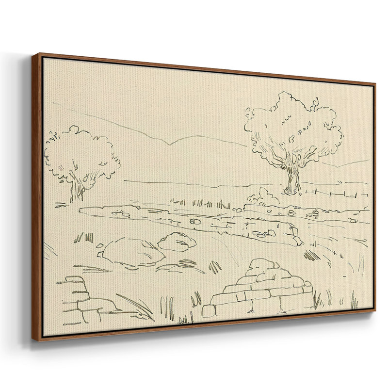 Chêne Christchurch IV, Pas de tapis, H 17 po x l 25 po x P 2 po, Toile encadrée noyer flottant
