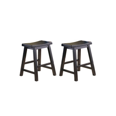 Aishat Solid Wood 17.75" Short Stool by Red Barrel Studio