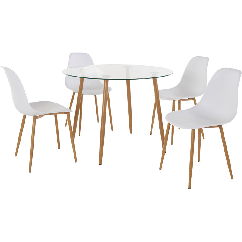 Decatur 4 - Person Dining Set, White