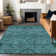 Premium Machine Washable Prisco Teal Rug