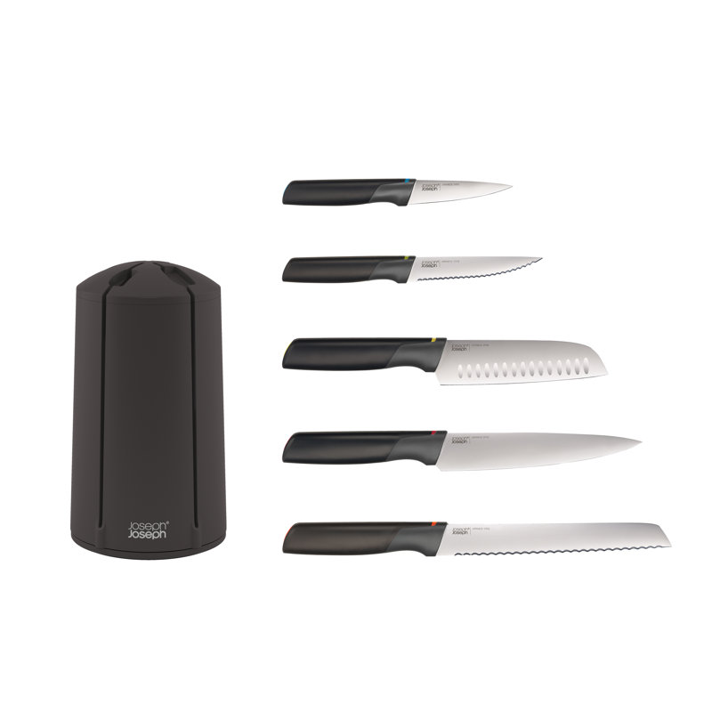 Joseph Joseph Elevate 5-Piece Knife Set with Carousel, Multicolor