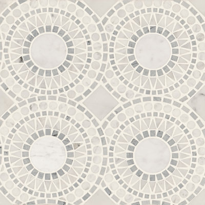 Carreau de sol et mosaïque en marbre Solis