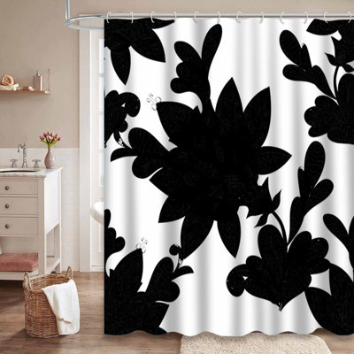 Rideau de douche avec 12 crochets