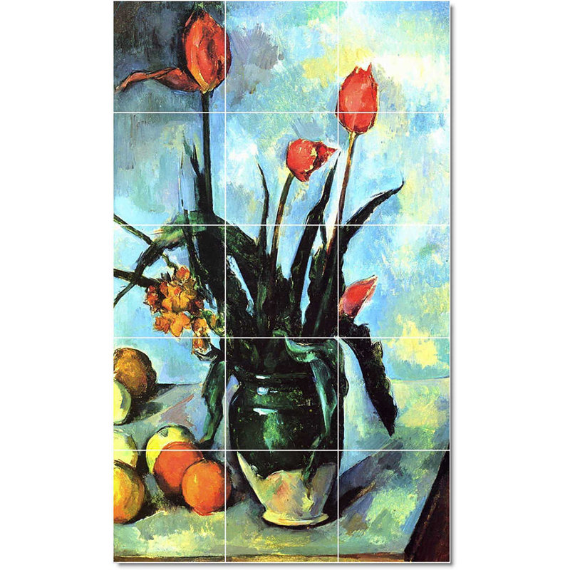 Carreau de céramique décorative 18 po x 30 po 6 po x 6 po, Paul Cezanne W22215