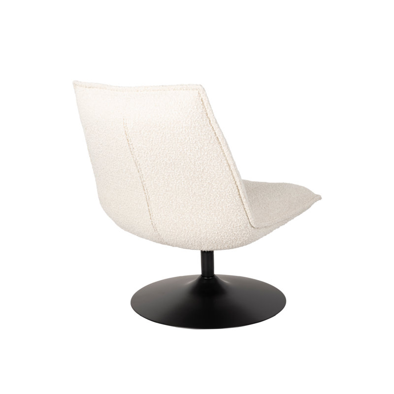 Jax Swivel Chair, White Polyester Blend