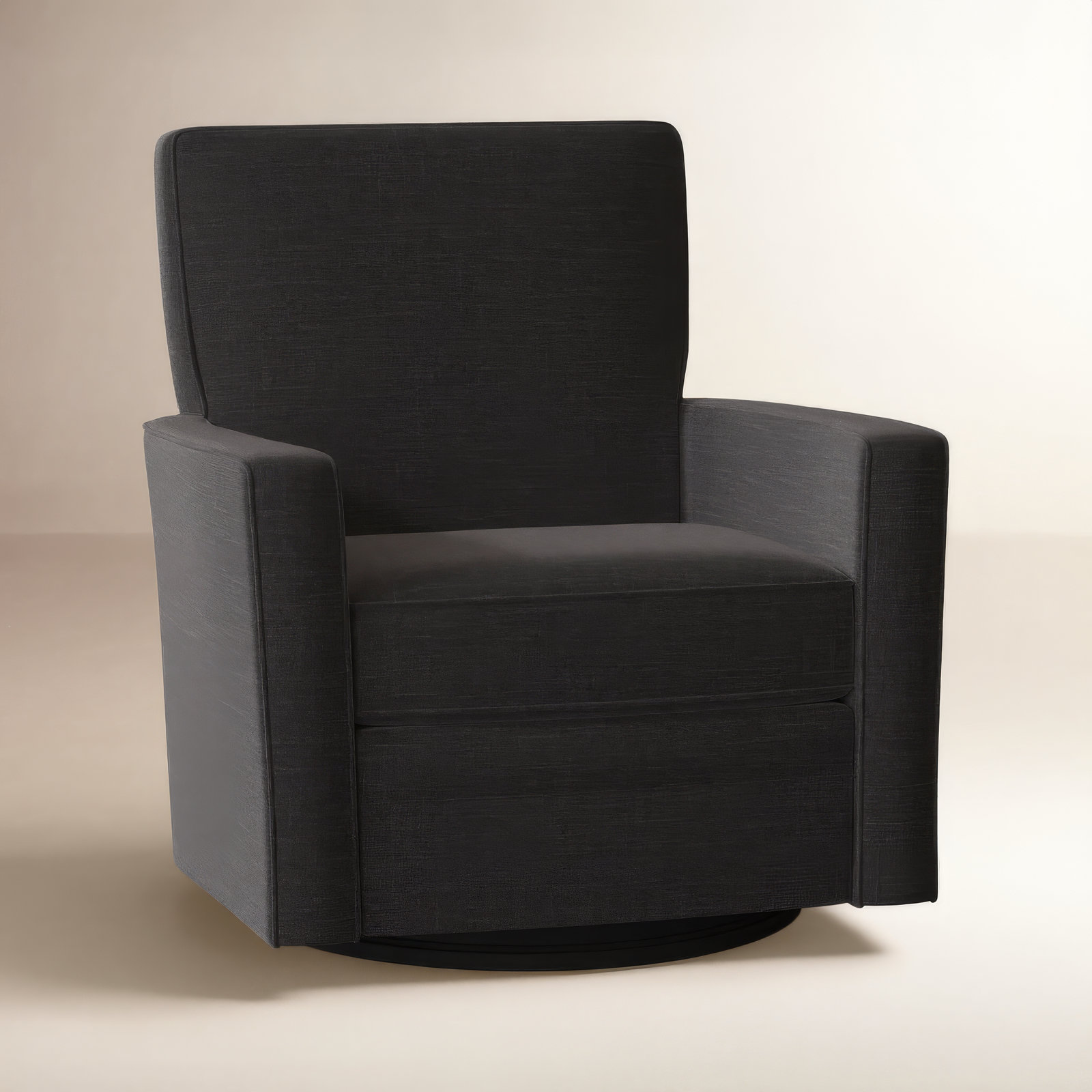 Invitation Upholstered Swivel Accent Chair, No, Popstitch 10 Beige