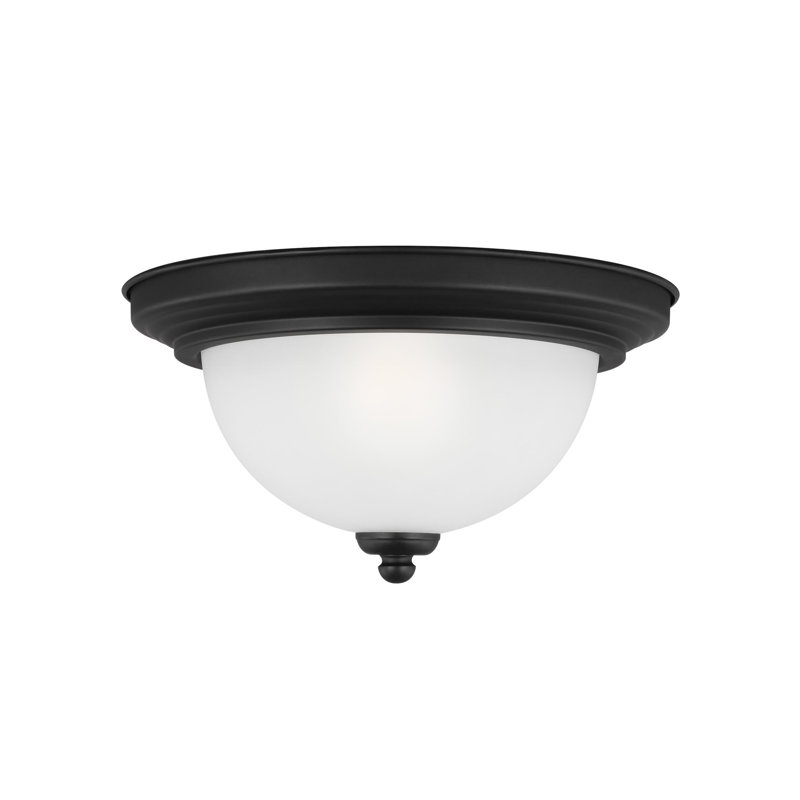 Geary One Light Ceiling Flush Mount from Generation Lighting , No, Midnight Black