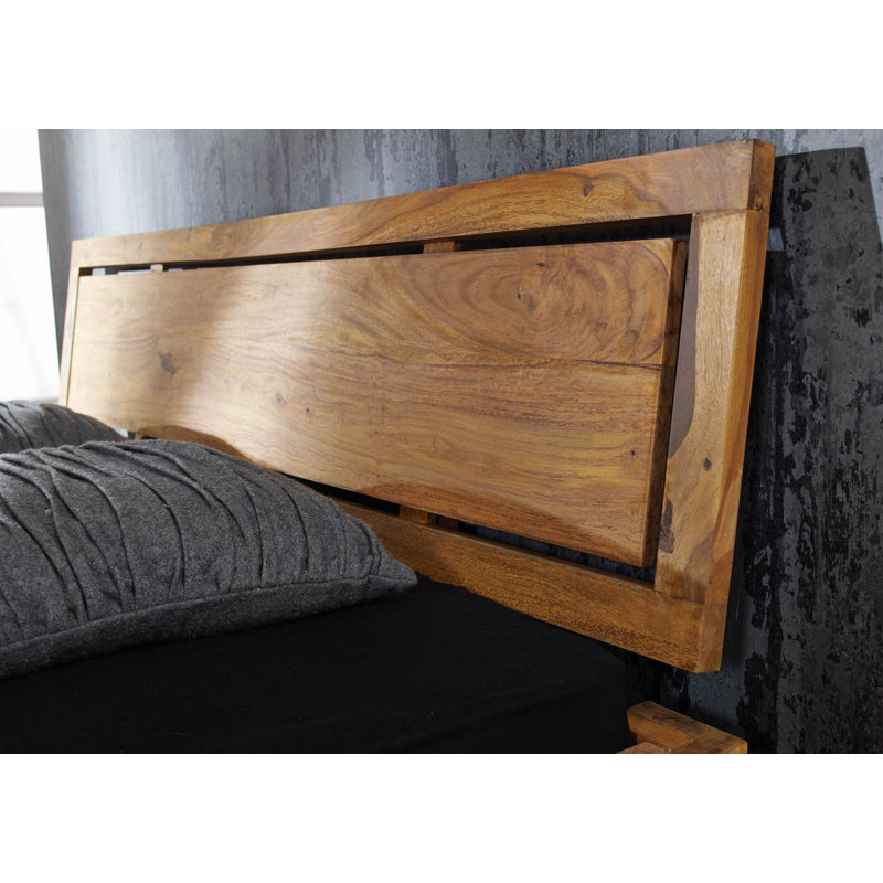 Solid Wood Bed, 140 x 200 cm