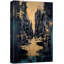 «Architecture Building Moody Abstract Street Buildings», art de chambre à coucher jaune, impression sur toile encadrée-107907261-107907264