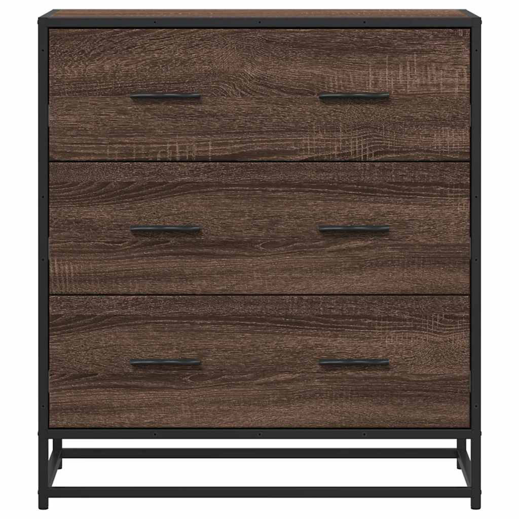 Vidaxl Sideboard Grau Sonoma 68X35x76 Cm Holzwerkstoff Und Metall