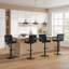 Tabourets de bar rembourrés en velours Mid-Century-911706677