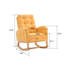 Chaise berçante classique rembourrée avec repose-pieds réglables-1072983783