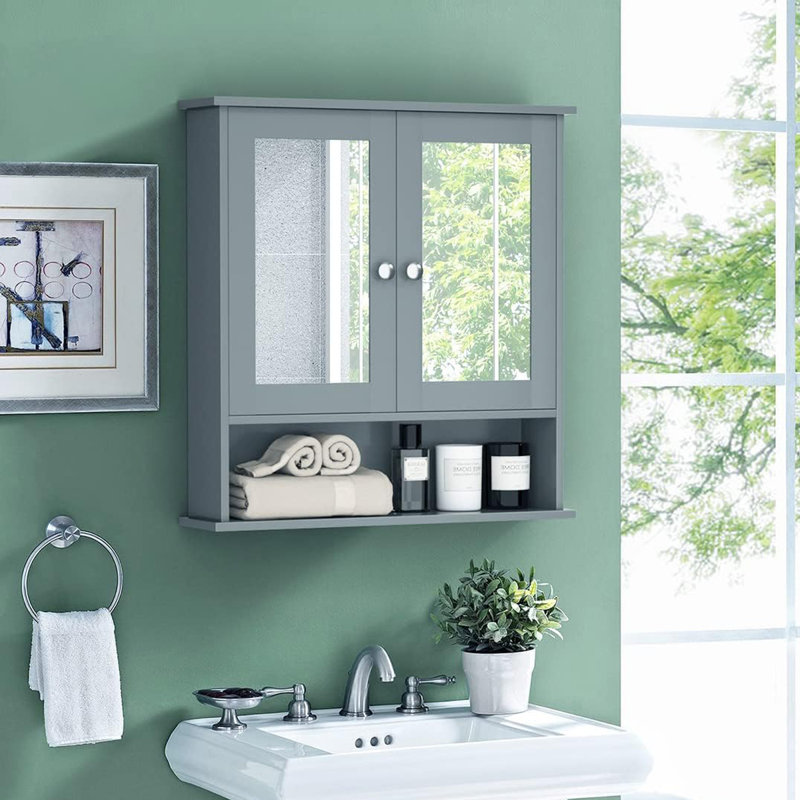 Rangement pour salle de bain Leshanti, Gris