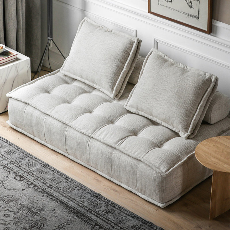 Retro Tofu-Block Modular Sofa, White