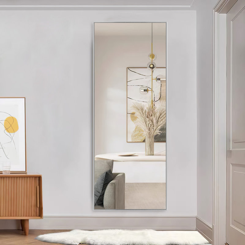 Miroir de salle de bain mural Talma, Gris clair, H 65 po x l 22 po