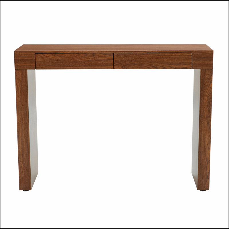 Elegant Natural Wood Grain Bar Table-50 Inches Long, a Practical Choice for Modern Homes.Wood Grain Texture Sticker,Equipped With Two Drawers.Serving As A Bar Table Or A Desk.