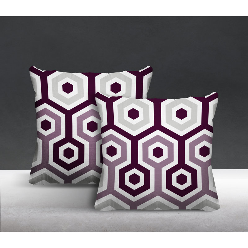  Coussin intérieur / extérieur, L 17 po x H 17 po, Mauve