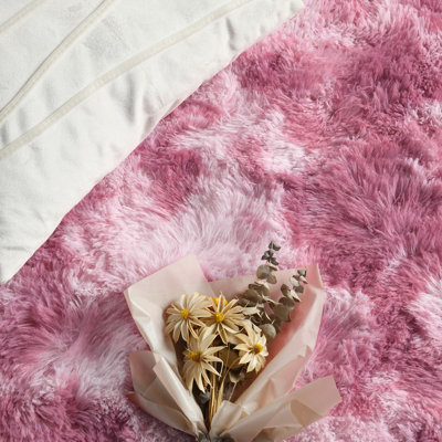 Tapis à poil long Antonije Tie Dye