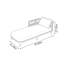 Chaise longue simple et rétro en rotin