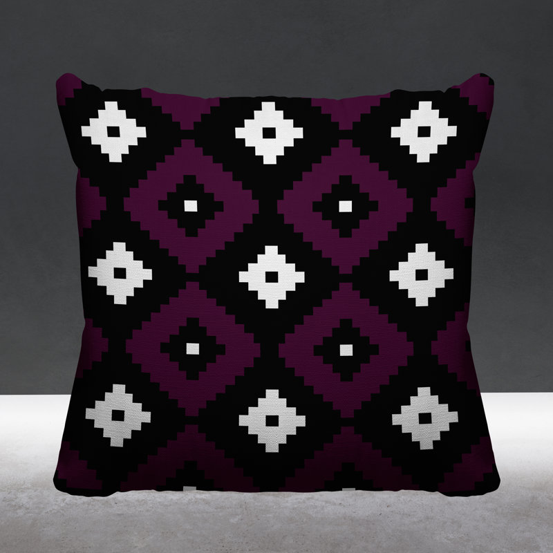 Coussin intérieur / extérieur Nosi, L 19 po x H 19 po, Mauve
