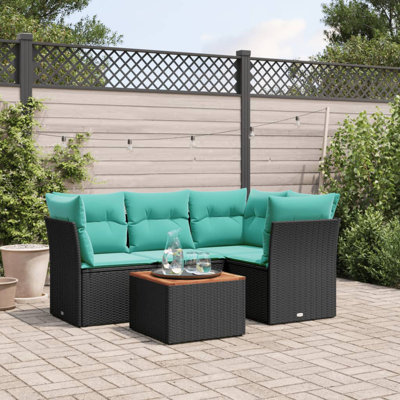 Ensemble de canapé de patio 5 pièces avec coussins