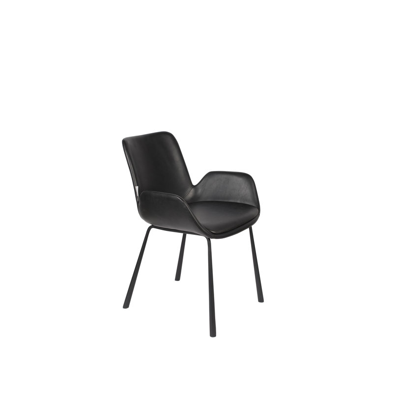 Albert Kuip Upholstered Arm Chair, Black