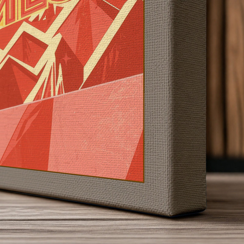 Good Times Retro - Wrapped Canvas, 18x12 - 45.7 x 30.5 cm, Taupe Border