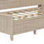 Lit de jour avec tablettes de rangement et 3 tiroirs, lit plateforme, cadre de lit-107123788