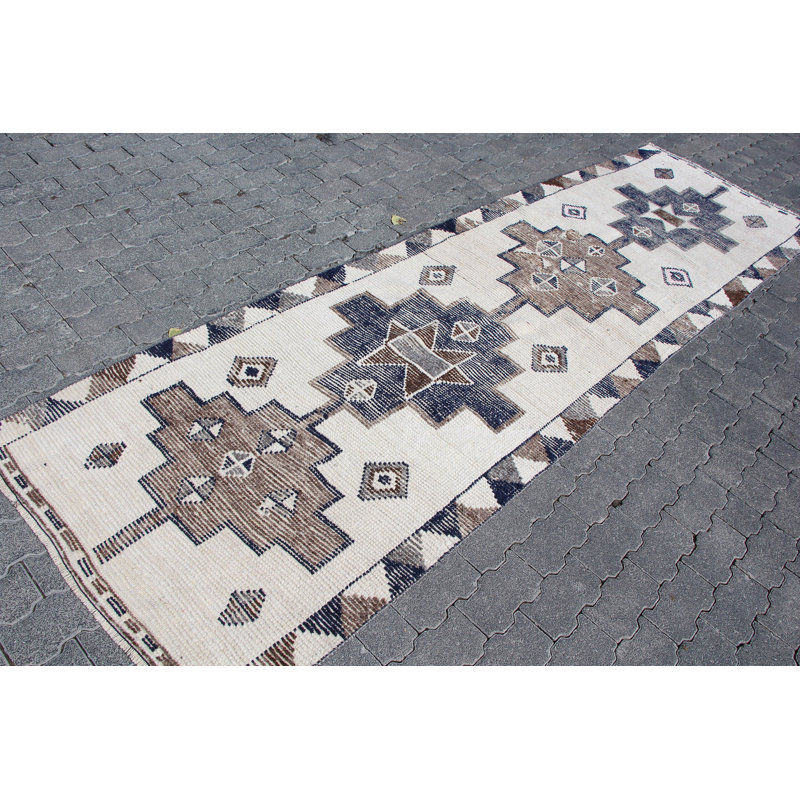 Tapis turc beige rétro Herki