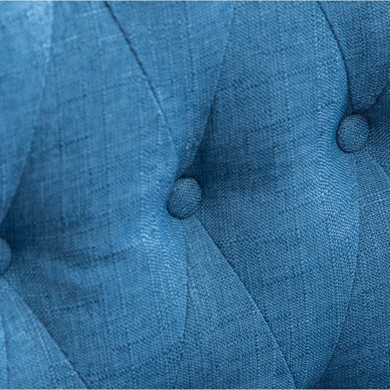 Ensemble de 2 tabourets en bois massif à dossier à hauteur de comptoir Siena, bleu, Bleu