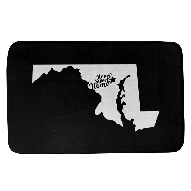 Memory Foam Non-Slip Bath Rug, 17" W x 21" L, Black
