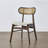 Upholstered Dining Chairs with Rattan Back-366163356