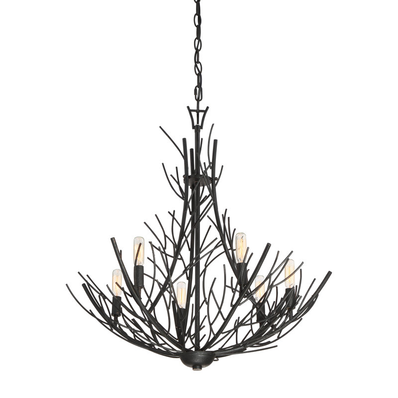 Lustre étagé unique à 6 lumières