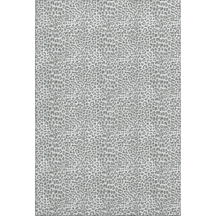 Premium Machine Washable Kishonna AMF43 Gray Rug