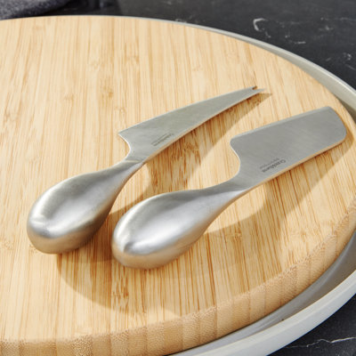 BergHOFF Aaron Probyn 2Pc 18/10 Stainless Steel Gorge Hard and Soft Cheese Knife Set