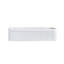 Lavabo vasque de salle de bain rectangulaire blanc en céramique avec bonde