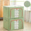 Boîte de rangement à cadre en acier, boîte de rangement en tissu pour boîte de rangement pour courtepointe, très grand sac de rangement en tissu pour garde-robe pliable avec fenêtre transparente, fermetures à glissière robustes-899532356-899532358