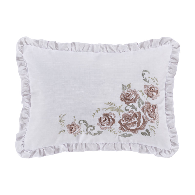 Coussin Estelle, Blanc / gris / minéral